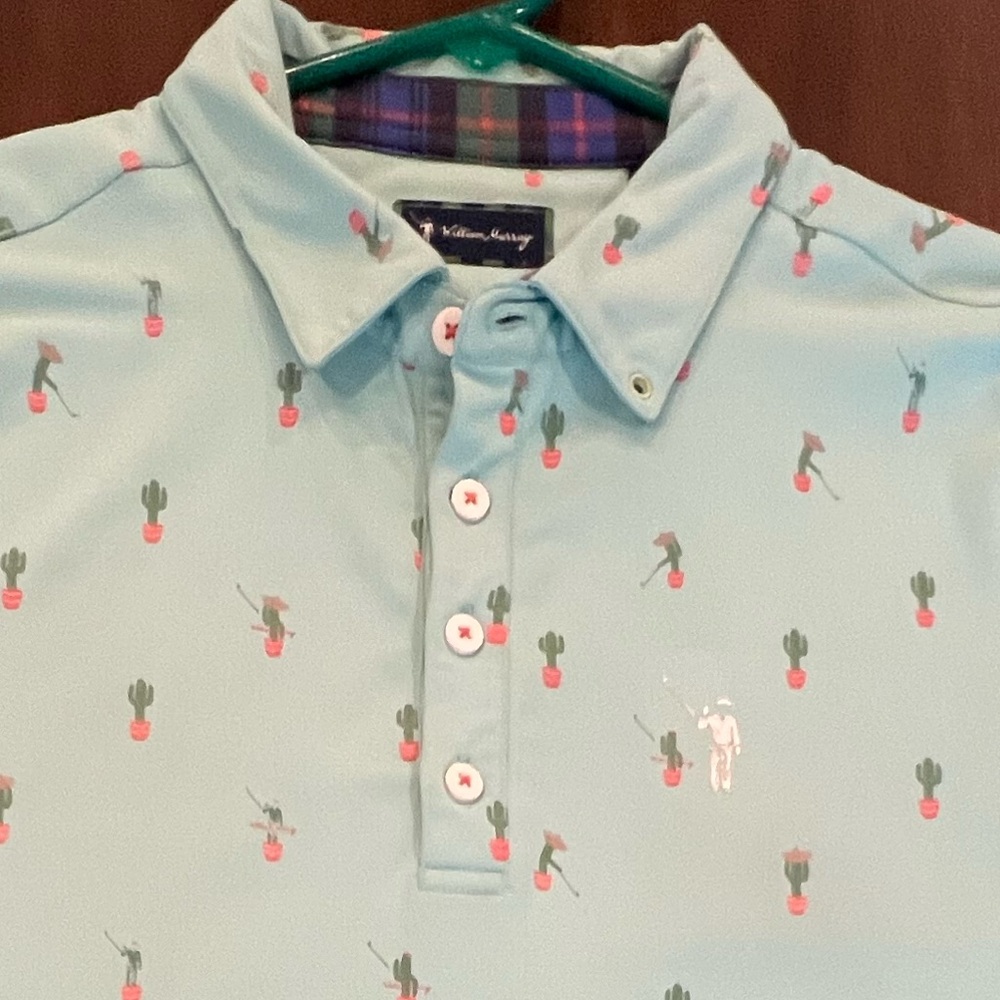 William Murray Golf Polo Short Sleeve Medium Mint Color